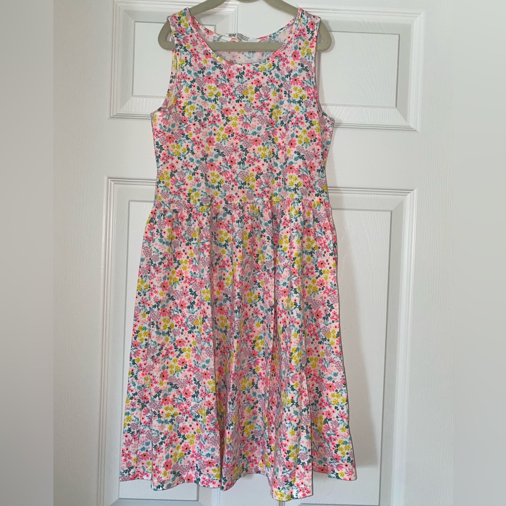 Knee length floral tshirt dress